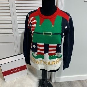 Christmas sweater “ Treat your Elf “ NEW X- SMALL